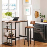 VASAGLE Bistrotisch rechteckig Spanplatte braun 109,0 x 60,0 x 100,0 cm, 1 St.