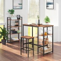 VASAGLE Bistrotisch rechteckig Spanplatte braun 109,0 x 60,0 x 100,0 cm, 1 St.