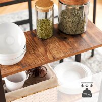 VASAGLE Bistrotisch rechteckig Spanplatte braun 109,0 x 60,0 x 100,0 cm, 1 St.