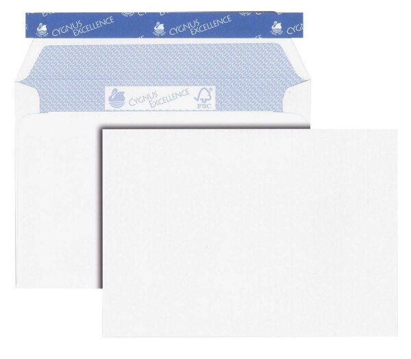 MAILmedia Briefumschläge Cygnus Excellence® DIN C6 ohne Fenster hochweiß haftklebend 500 St.