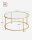 VASAGLE Couchtisch rund Glas gold 84,0 x 84,0 x 45,5 cm, 1 St.