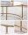 VASAGLE Couchtisch rund Glas gold 84,0 x 84,0 x 45,5 cm, 1 St.
