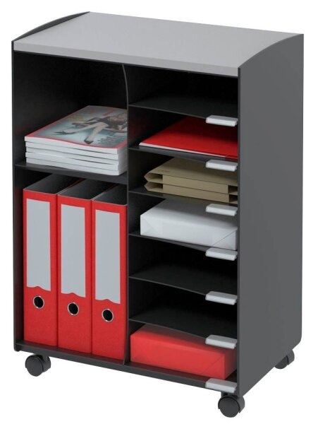 PAPERFLOW Bürowagen schwarz 51,4 x 33,0 x 72,0 cm