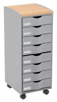 PAPERFLOW Bürowagen grau 28,8 x 35,0 x 74,5, ohne...