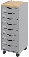 PAPERFLOW Bürowagen grau 28,8 x 35,0 x 74,5, ohne Rollen 69,0 cm