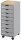 PAPERFLOW Bürowagen grau 28,8 x 35,0 x 74,5, ohne Rollen 69,0 cm