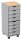 PAPERFLOW Bürowagen grau 28,8 x 35,0 x 74,5, ohne Rollen 69,0 cm