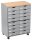 PAPERFLOW Bürowagen grau 55,2 x 35,0 x 74,5, ohne Rollen 69,0 cm