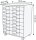 PAPERFLOW Bürowagen grau 55,2 x 35,0 x 74,5, ohne Rollen 69,0 cm
