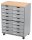 PAPERFLOW Bürowagen grau 55,2 x 35,0 x 74,5, ohne Rollen 69,0 cm