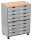 PAPERFLOW Bürowagen grau 55,2 x 35,0 x 74,5, ohne Rollen 69,0 cm