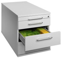 HAMMERBACHER Solid TC30 Rollcontainer lichtgrau 4 Auszüge 42,8 x 80,0 x 51,2 cm