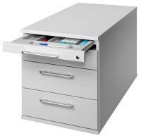 HAMMERBACHER Solid TC30 Rollcontainer lichtgrau 4 Auszüge 42,8 x 80,0 x 51,2 cm