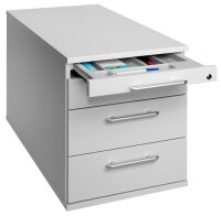 HAMMERBACHER Solid TC30 Rollcontainer lichtgrau 4 Auszüge 42,8 x 80,0 x 51,2 cm