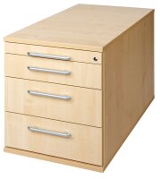 HAMMERBACHER Solid TC30 Rollcontainer ahorn 4 Auszüge 42,8 x 80,0 x 51,2 cm