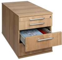 HAMMERBACHER Solid TC30 Rollcontainer nussbaum 4 Auszüge 42,8 x 80,0 x 51,2 cm