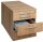 HAMMERBACHER Solid TC30 Rollcontainer nussbaum 4 Auszüge 42,8 x 80,0 x 51,2 cm