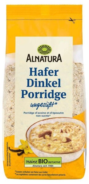 ALNATURA Bio Hafer-Dinkel-Porridge ungesüßt 500,0 g