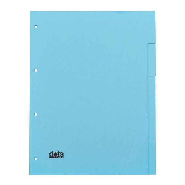 dots Ordnerregister DIN A4 Vollformat blanko blau 5-teilig, 5 Satz