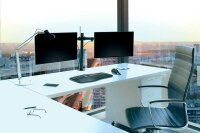 Kensington Monitor-Halterung SmartFit Ergo Dual K55409WW schwarz für 2 Monitore, Tischklemme, Tischbohrung