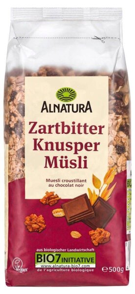 ALNATURA Bio Zartbitter Knusper Müsli 500,0 g