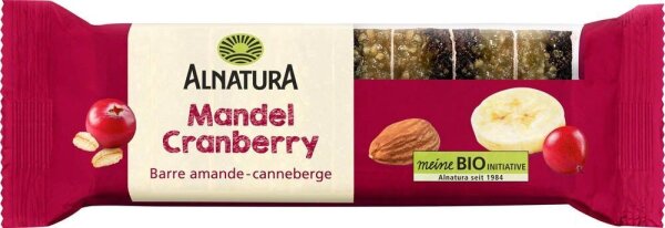 ALNATURA Bio Fruchtriegel Mandel Cranberry  75,0 g, 1 St.