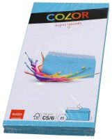 ELCO Briefumschläge Color DIN lang ohne Fenster intensivblau haftklebend 25 St.