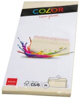 ELCO Briefumschläge Color DIN lang ohne Fenster hellchamois haftklebend 25 St.