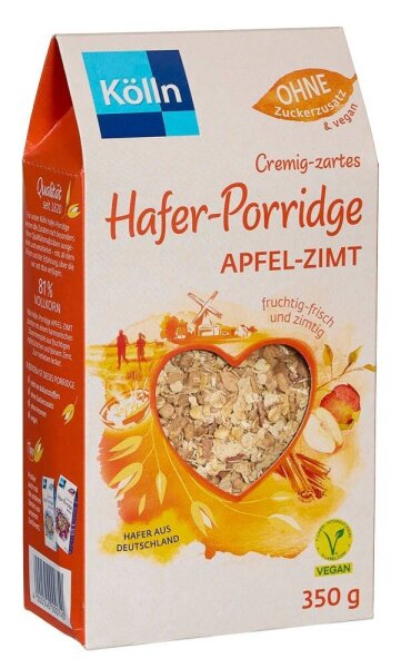 Kölln Porridge Apfel-Zimt 350,0 g, 1 St.