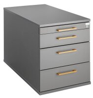 HAMMERBACHER Solid Rollcontainer grafit 4 Auszüge...