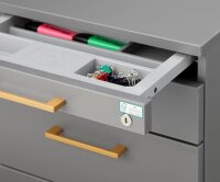 HAMMERBACHER Solid Rollcontainer grafit 4 Auszüge 42,8 x 80,0 x 51,2 cm
