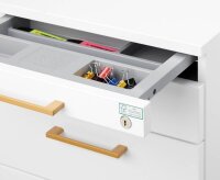HAMMERBACHER Solid Rollcontainer weiß 4 Auszüge 42,8 x 80,0 x 51,2 cm