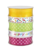 PRÄSENT Geschenkband Geburtstag satiniert...