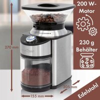 ProfiCook PC-EKM 1205 Kaffeemühle silber/schwarz 200 W