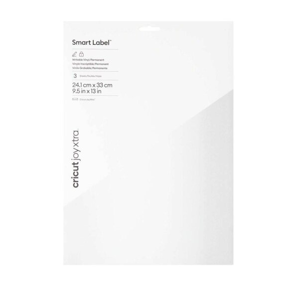 cricut™ Joy Xtra Smart Label beschreibbare Vinylfolie permanent weiß 24,1 x 33,0