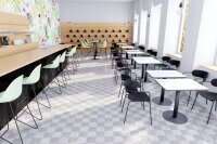 meet powered by PAPERFLOW MEZZO Stehtisch rund MDF-Platte weiß 60,0 x 60,0 x 110,0 cm, 1 St.