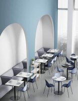 meet powered by PAPERFLOW MEZZO Bistrotisch rechteckig MDF-Platte weiß 80,0 x 60,0 x 75,0 cm, 1 St.