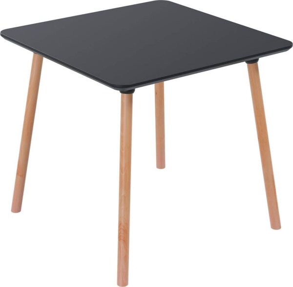 meet powered by PAPERFLOW PALOMBA Bistrotisch quadratisch MDF-Platte schwarz 80,0 x 80,0 x 75,0 cm, 1 St.