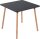 meet powered by PAPERFLOW PALOMBA Bistrotisch quadratisch MDF-Platte schwarz 80,0 x 80,0 x 75,0 cm, 1 St.