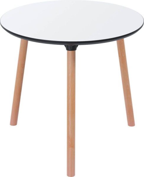 meet powered by PAPERFLOW PALOMBA Bistrotisch rund MDF-Platte weiß 80,0 x 80,0 x 75,0 cm, 1 St.
