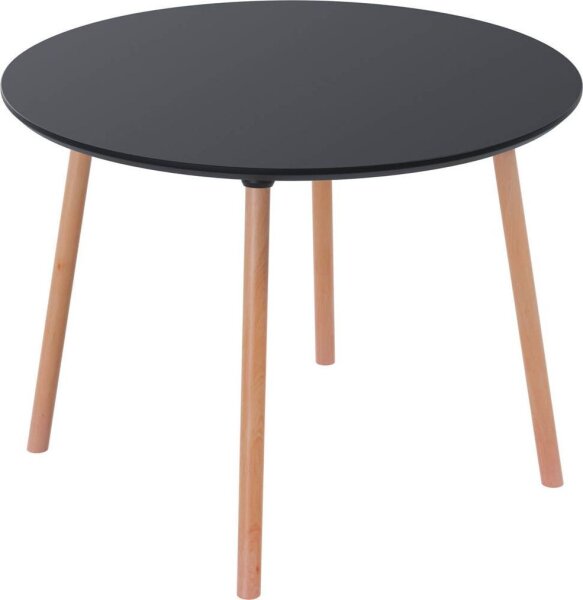 meet powered by PAPERFLOW PALOMBA Bistrotisch rund MDF-Platte schwarz 100,0 x 100,0 x 75,0 cm, 1 St.