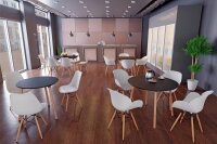 meet powered by PAPERFLOW PALOMBA Bistrotisch rund MDF-Platte schwarz 100,0 x 100,0 x 75,0 cm, 1 St.