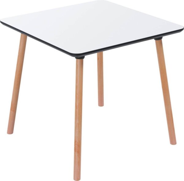meet powered by PAPERFLOW PALOMBA Bistrotisch quadratisch MDF-Platte weiß 80,0 x 80,0 x 75,0 cm, 1 St.