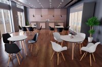 meet powered by PAPERFLOW PALOMBA Bistrotisch quadratisch MDF-Platte weiß 80,0 x 80,0 x 75,0 cm, 1 St.
