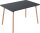 meet powered by PAPERFLOW PALOMBA Bistrotisch rechteckig MDF-Platte schwarz 120,0 x 80,0 x 75,0 cm, 1 St.