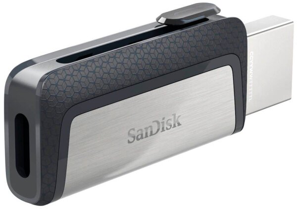 SanDisk USB-Stick Ultra Dual Drive USB Type-C silber, grau 64 GB