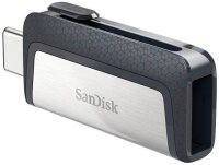 SanDisk USB-Stick Ultra Dual Drive USB Type-C silber, grau 64 GB