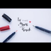 Tombow Fudenosuke Brush-Pens farbsortiert, 1 Set