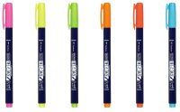 Tombow Fudenosuke Neon Brush-Pens farbsortiert, 1 Set