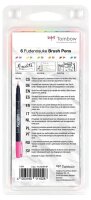 Tombow Fudenosuke Neon Brush-Pens farbsortiert, 1 Set